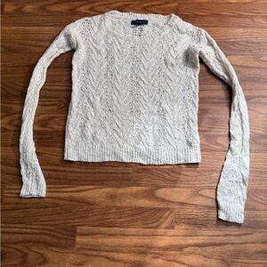 Aeropostale Y2K Cable Knit Cream Sweater XS